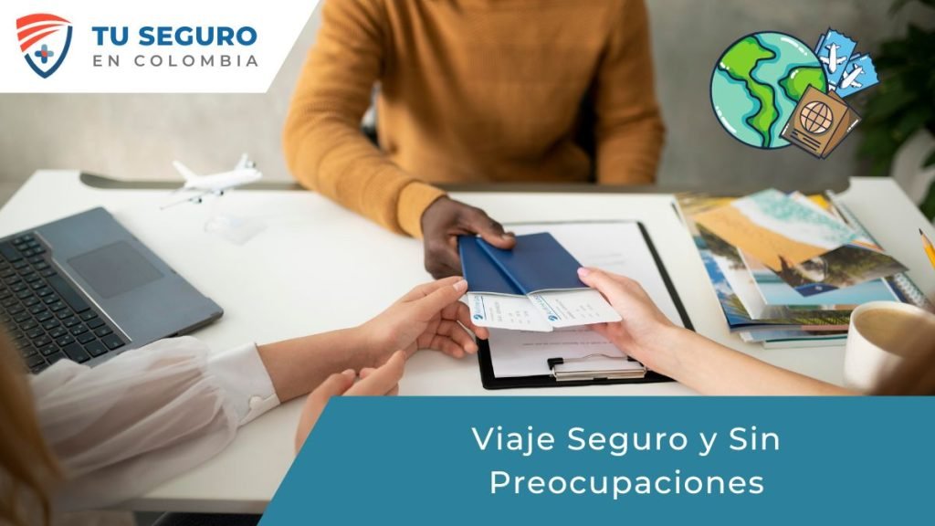 Imagen de una maleta lista para viajar junto a un pasaporte y una póliza de seguro, ilustrando la guía para elegir un seguro de viaje